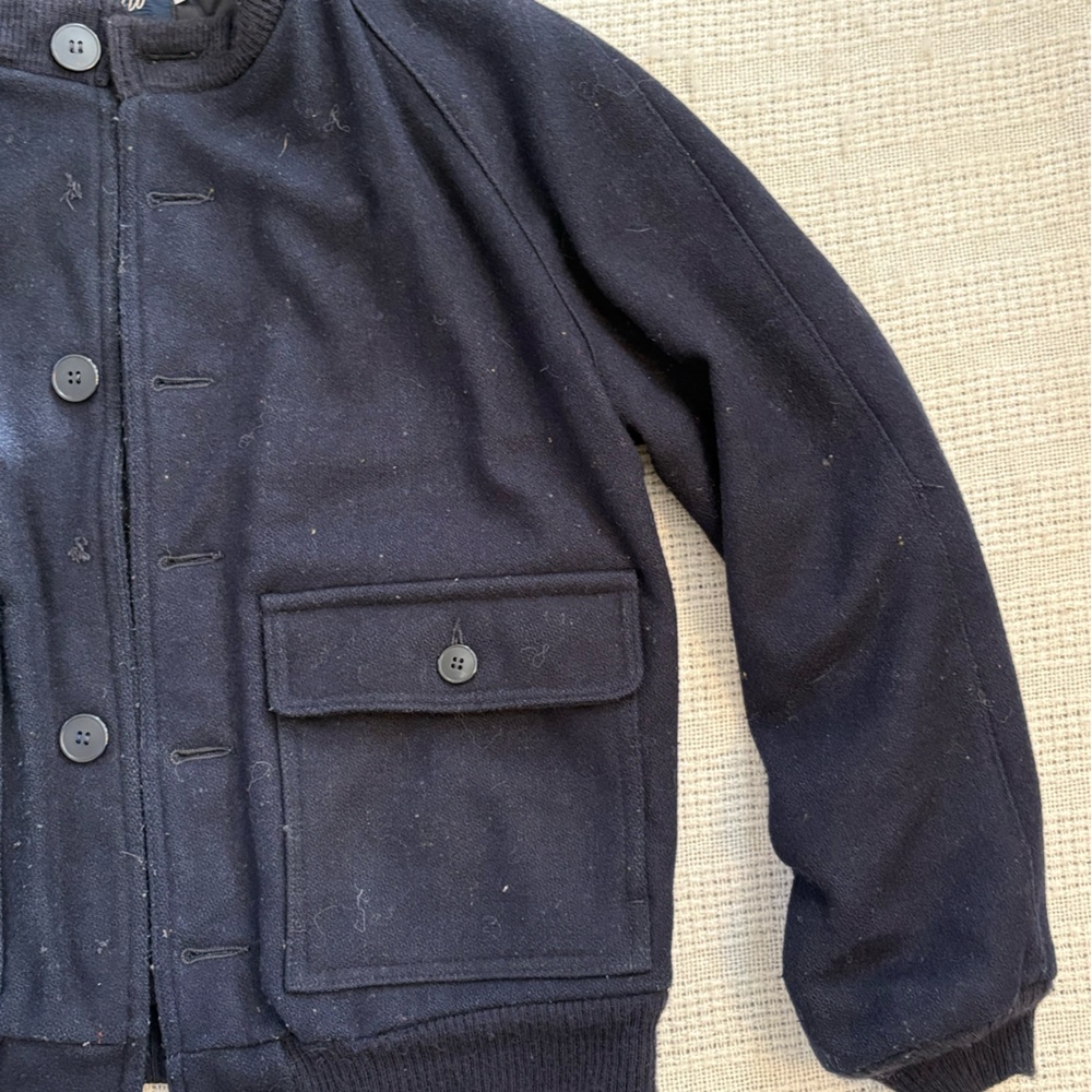 Navy wool Jacket - Picture 2 of 5